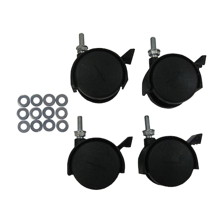 Ex-Cell Kaiser 2in Casters - Plastic, Black, 4PK RC-MTR CASTERS